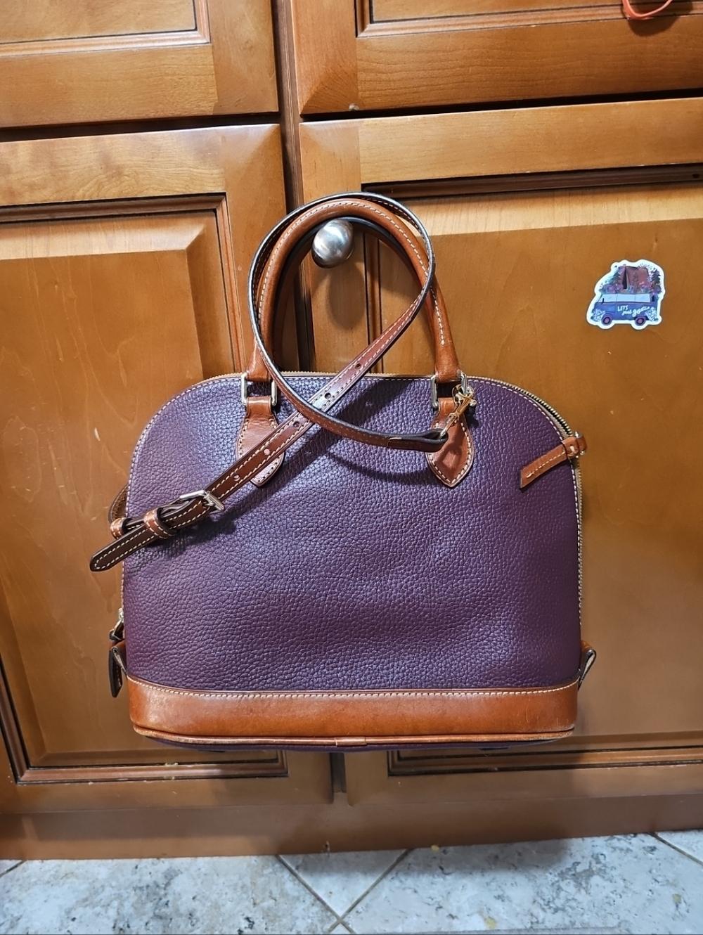 Dooney & Bourke Pebble Grain Zip Zip Satchel Bag - Picture 3 of 12